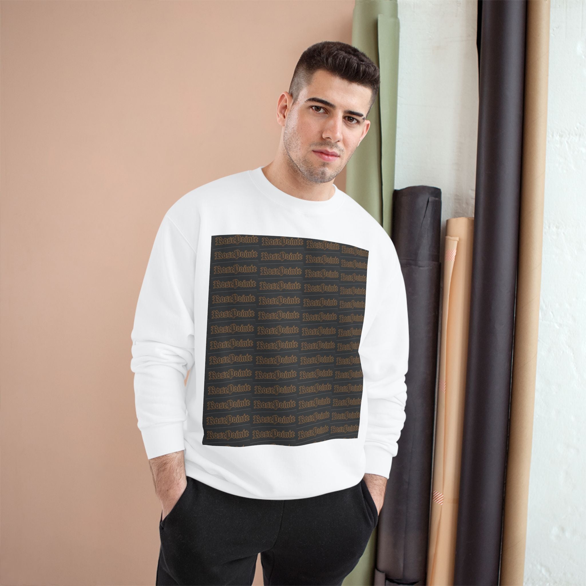 Champion collaboration rosepointe Sweatshirt moon light