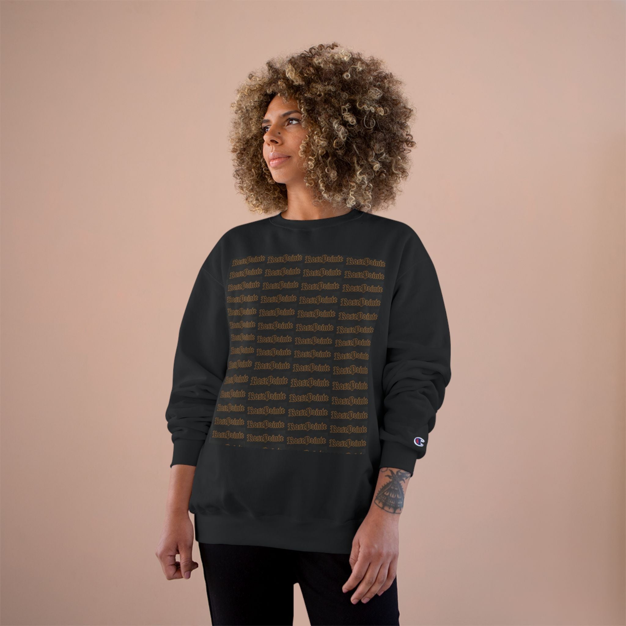 Champion collaboration rosepointe Sweatshirt moon light