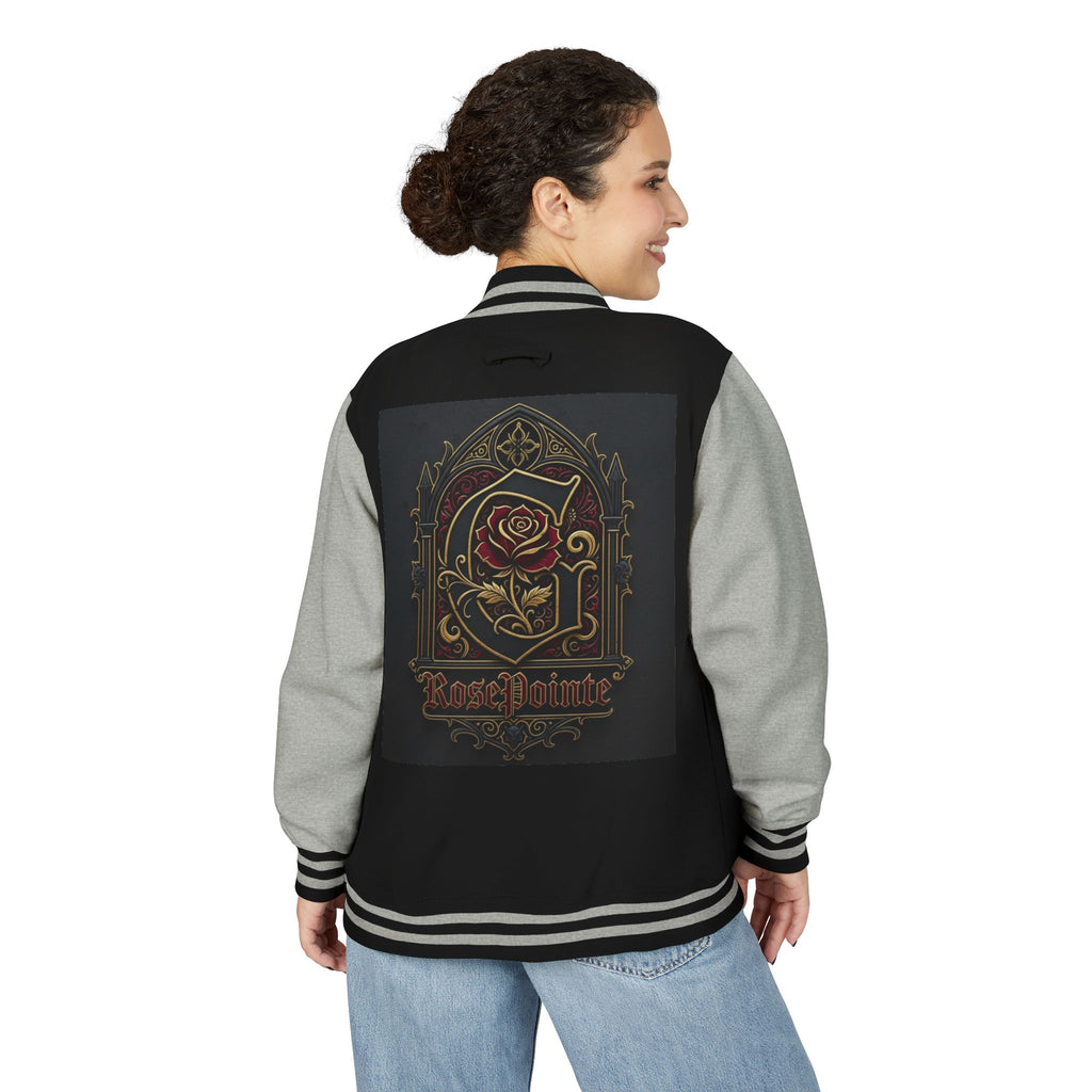 Unisex Heavyweight Letterman Jacket Glorious Rosepointe 7